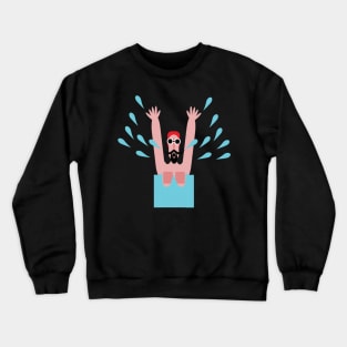 Funny Wild swimming man Crewneck Sweatshirt